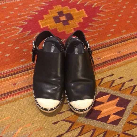 Black sling espadrilles - sz. 7 - Picture 2 of 5